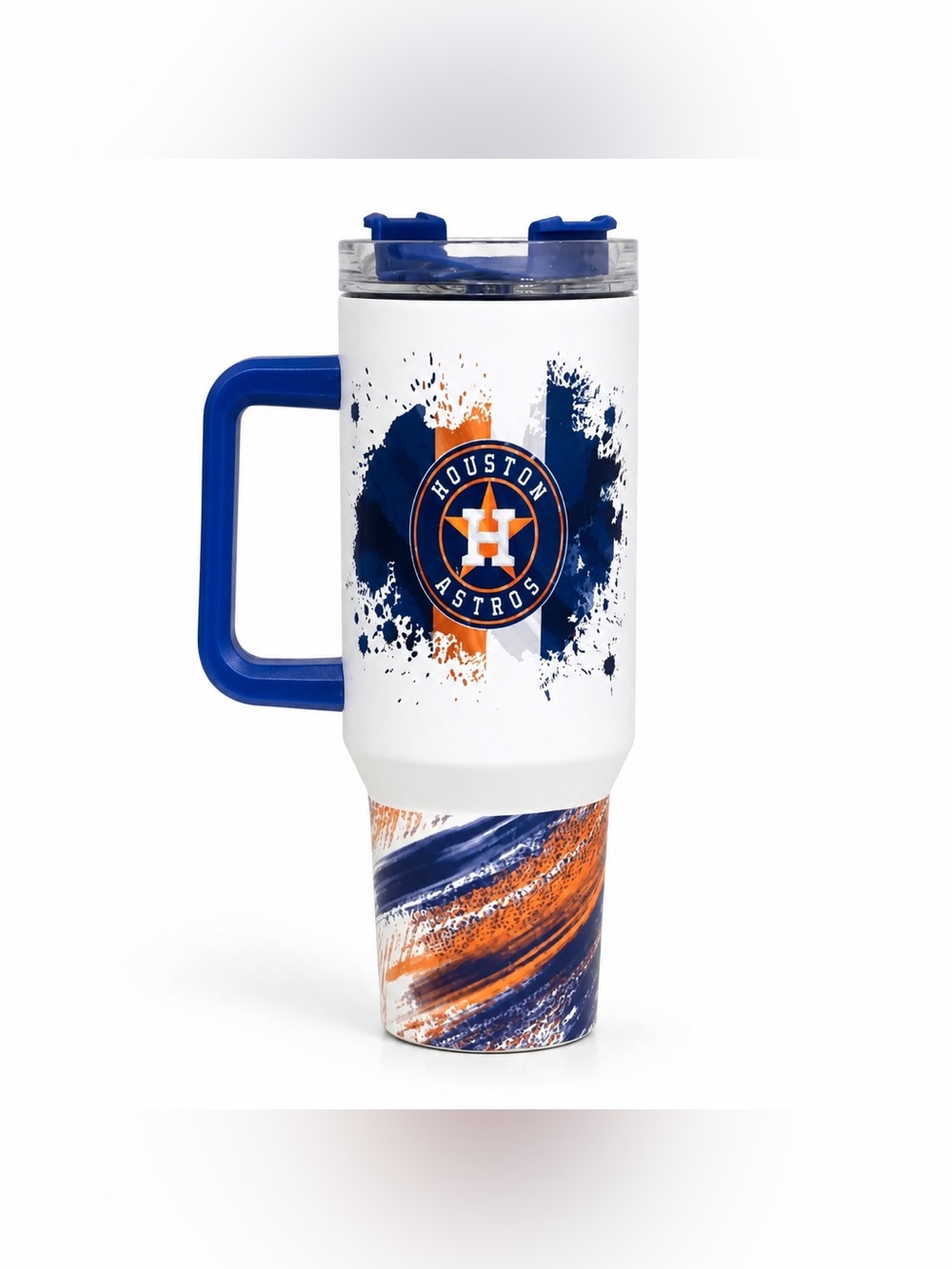 BRAND NEW WITH TAGS Houston Astros 40 oz Splatter Design Stainless Steel Tumbler